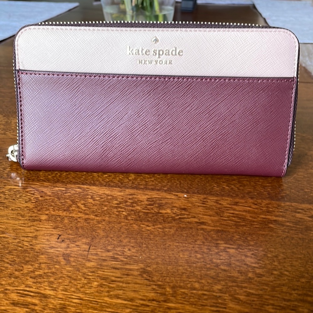 Kate Spade color block continental wallet